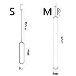 Moderne Pendelleuchte Minimalistische ovale Pendelleuchte