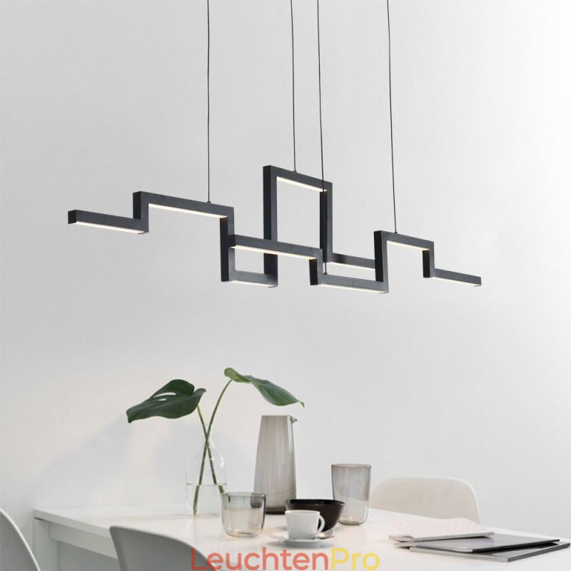 Moderne Pendelleuchte Acryl Schwarz Kronleuchter