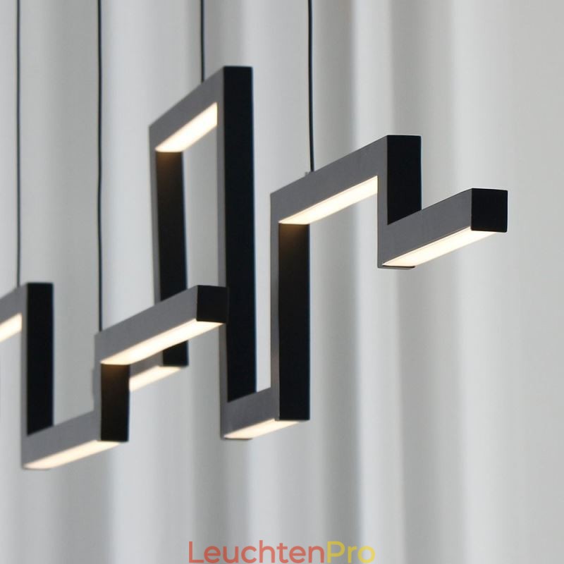 Moderne Pendelleuchte Acryl Schwarz Kronleuchter