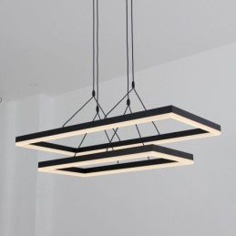 Moderner Rahmen Pendelleuchte Acryl Schwarz Kronleuchter