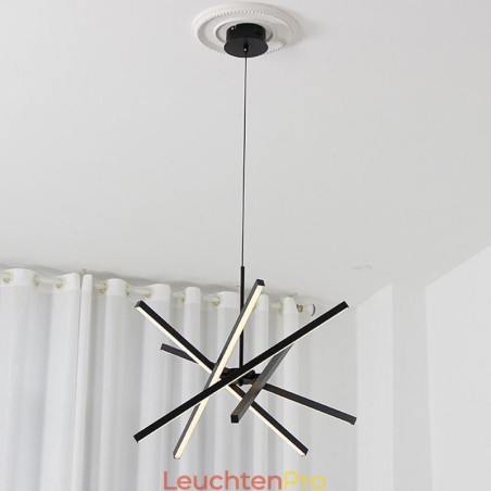 Moderne Pendelleuchte Dimmbare Schwarze Streifen Deckenlampe