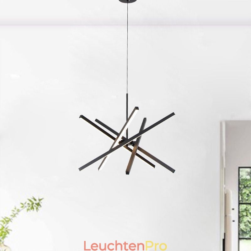 Moderne Pendelleuchte Dimmbare Schwarze Streifen Deckenlampe