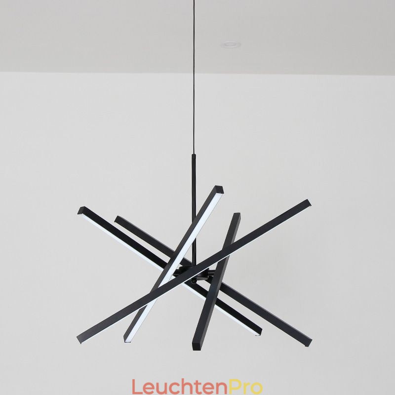 Moderne Pendelleuchte Dimmbare Schwarze Streifen Deckenlampe