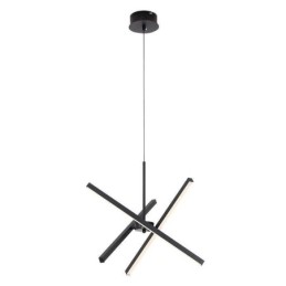 Moderne Pendelleuchte Dimmbare Schwarze Streifenlampe