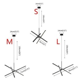 Moderne Pendelleuchte Dimmbare Schwarze Streifenlampe
