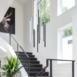 Moderne Kronleuchter Lange Streifen Pendelleuchte Duplex Gebäude