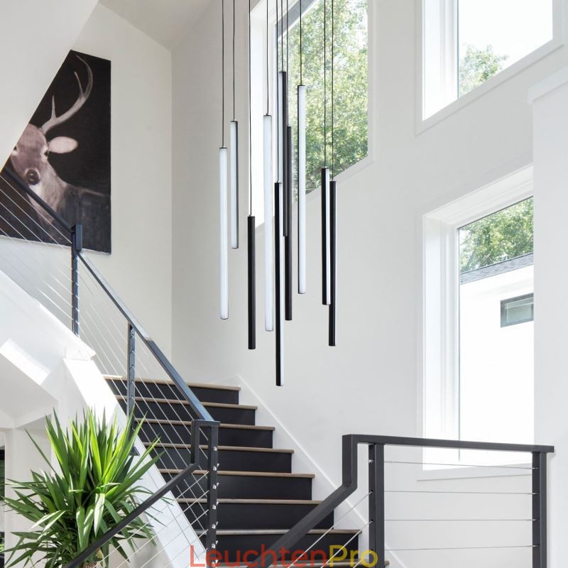 Moderne Kronleuchter Lange Streifen Pendelleuchte Duplex Gebäude