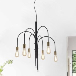 Moderner Kronleuchter aus Eisen, einfache Pendelleuchte aus Eisen