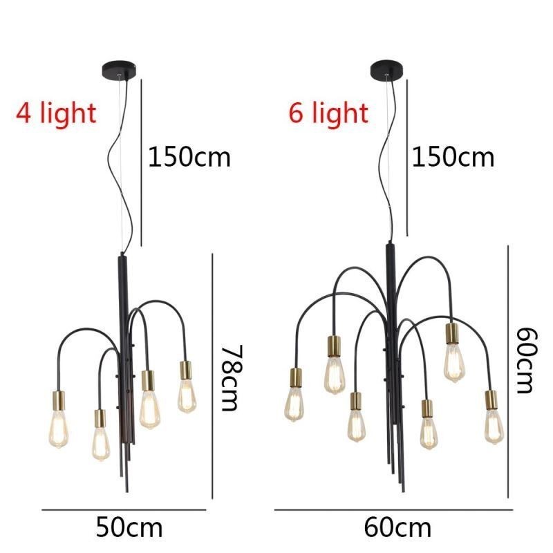 Moderner Kronleuchter aus Eisen, einfache Pendelleuchte aus Eisen