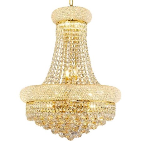 Kronleuchter in Kronenform, luxuriöse Pendelleuchte aus Kristall Kronleuchter in Kronenform, luxuriöse Pendelleuchte aus Kristall