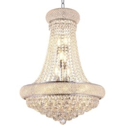Kronleuchter in Kronenform, luxuriöse Pendelleuchte aus Kristall