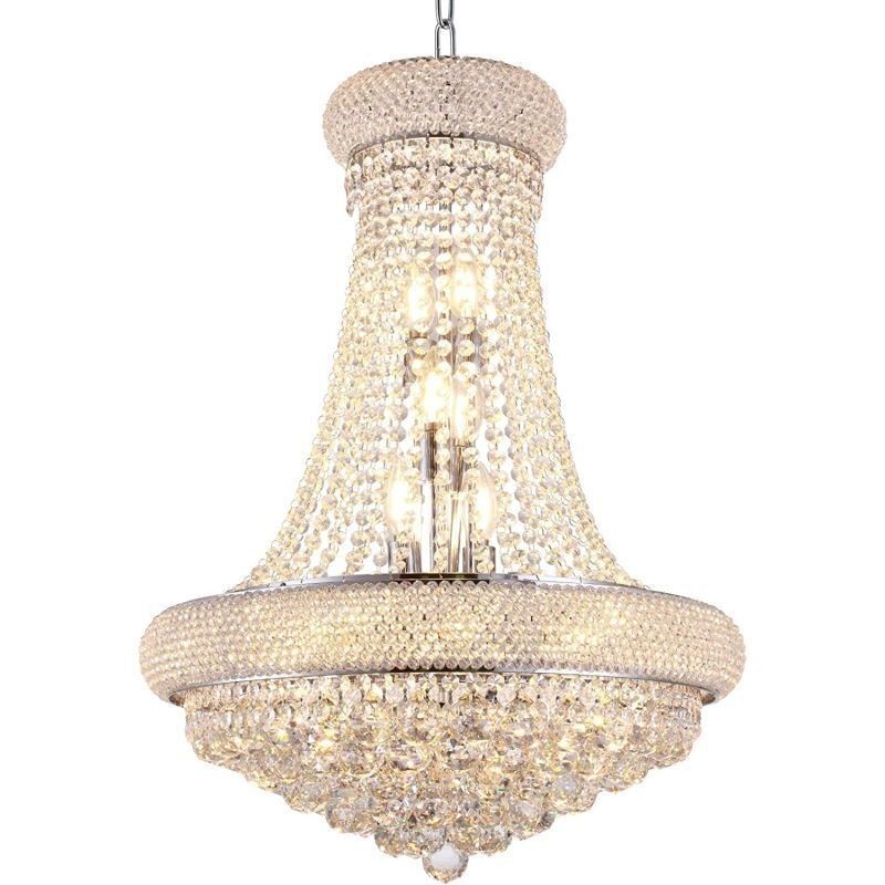 Kronleuchter in Kronenform, luxuriöse Pendelleuchte aus Kristall