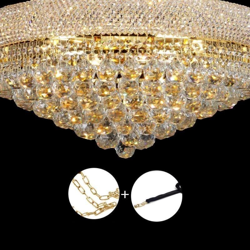 Kronleuchter in Kronenform, luxuriöse Pendelleuchte aus Kristall