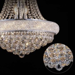 Kronleuchter in Kronenform, luxuriöse Pendelleuchte aus Kristall