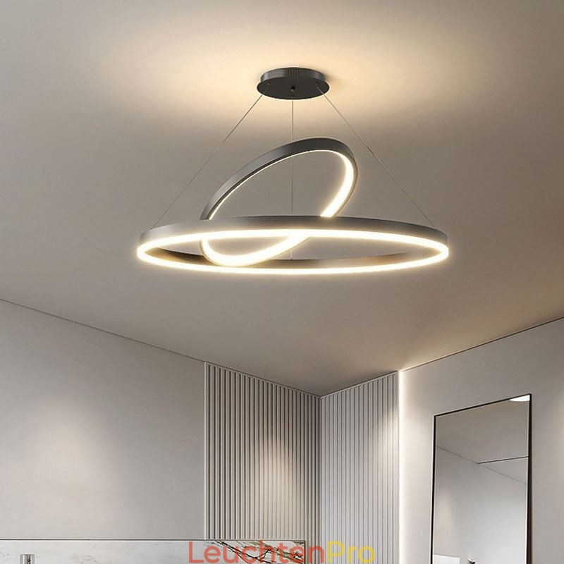 Moderne Pendelleuchte Kreisringe Acryl Pendelleuchte