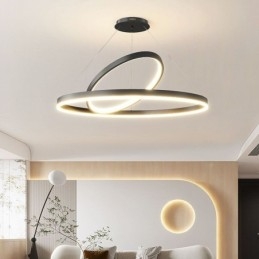 Moderne Pendelleuchte Kreisringe Acryl Pendelleuchte