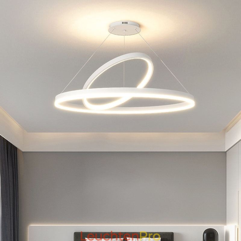 Moderne Pendelleuchte Kreisringe Acryl Pendelleuchte