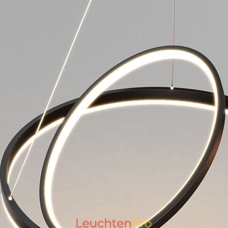 Moderne Pendelleuchte Kreisringe Acryl Pendelleuchte