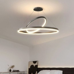 Moderne Pendelleuchte Kreisringe Acryl Pendelleuchte