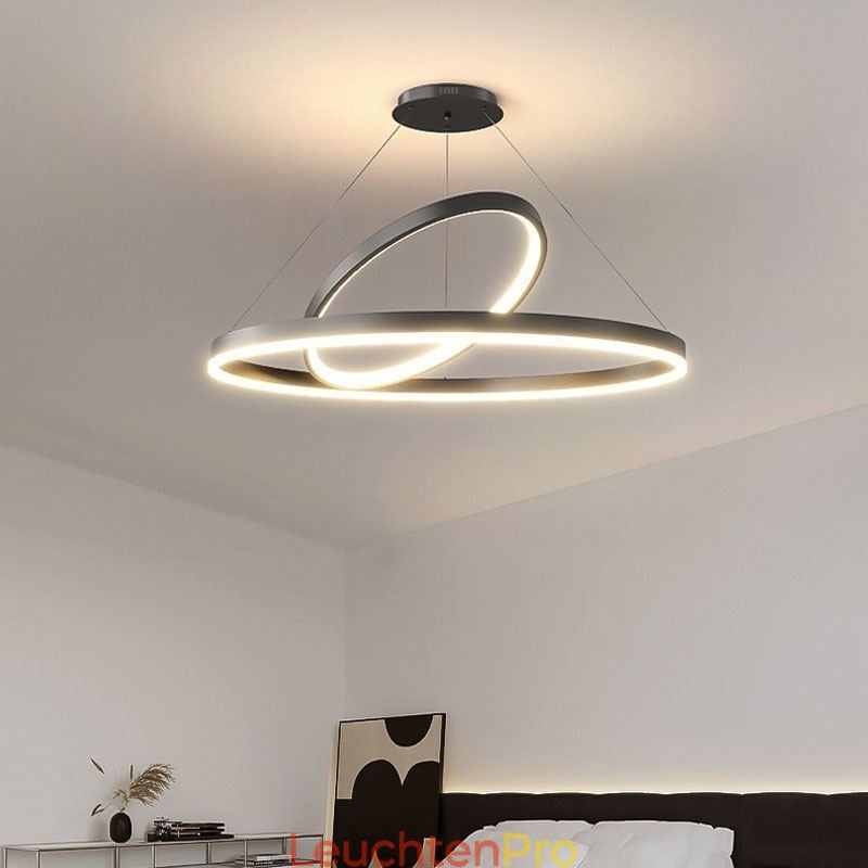 Moderne Pendelleuchte Kreisringe Acryl Pendelleuchte