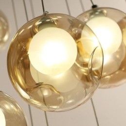 Moderne Pendelleuchte mit Kristallkugeln, farbenfroher Kristallleuchter (farbenfroher Stil, bitte kontaktieren Sie uns)