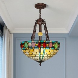 Buntglas-Pendelleuchte, dekorative Hängelampe