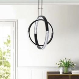 Moderne Kronleuchter 2 Ringe Anhänger Beleuchtung Esszimmer