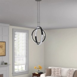 Moderne Kronleuchter 2 Ringe Anhänger Beleuchtung Esszimmer