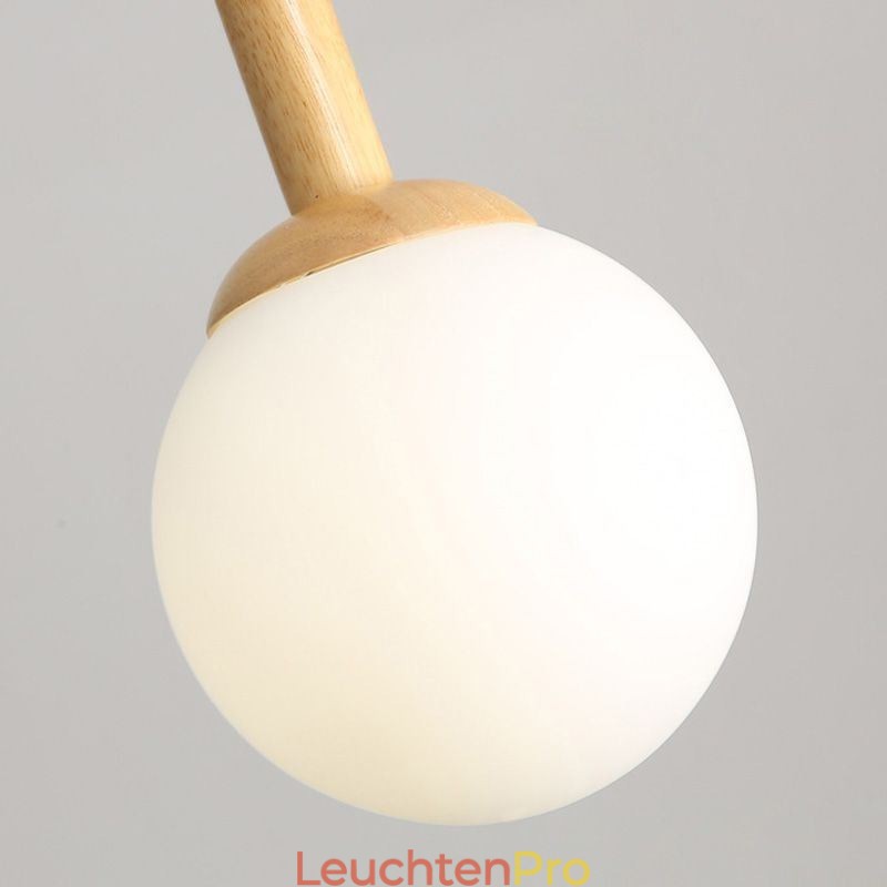 Japanische Pendelleuchte aus Holz Nordische Hängelampe aus Glas