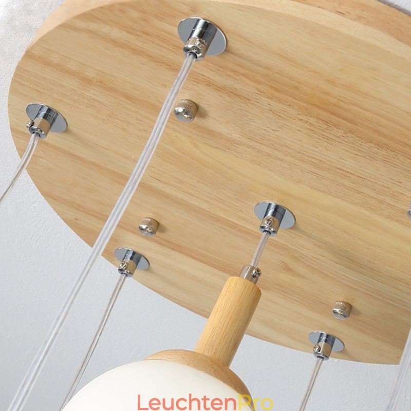 Japanische Pendelleuchte aus Holz Nordische Hängelampe aus Glas
