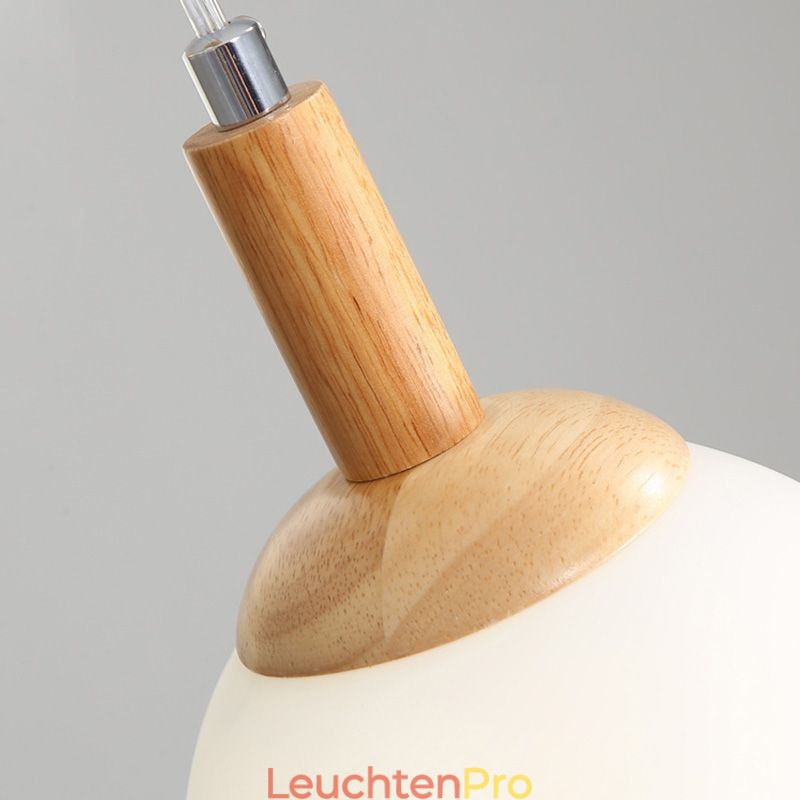 Japanische Pendelleuchte aus Holz Nordische Hängelampe aus Glas