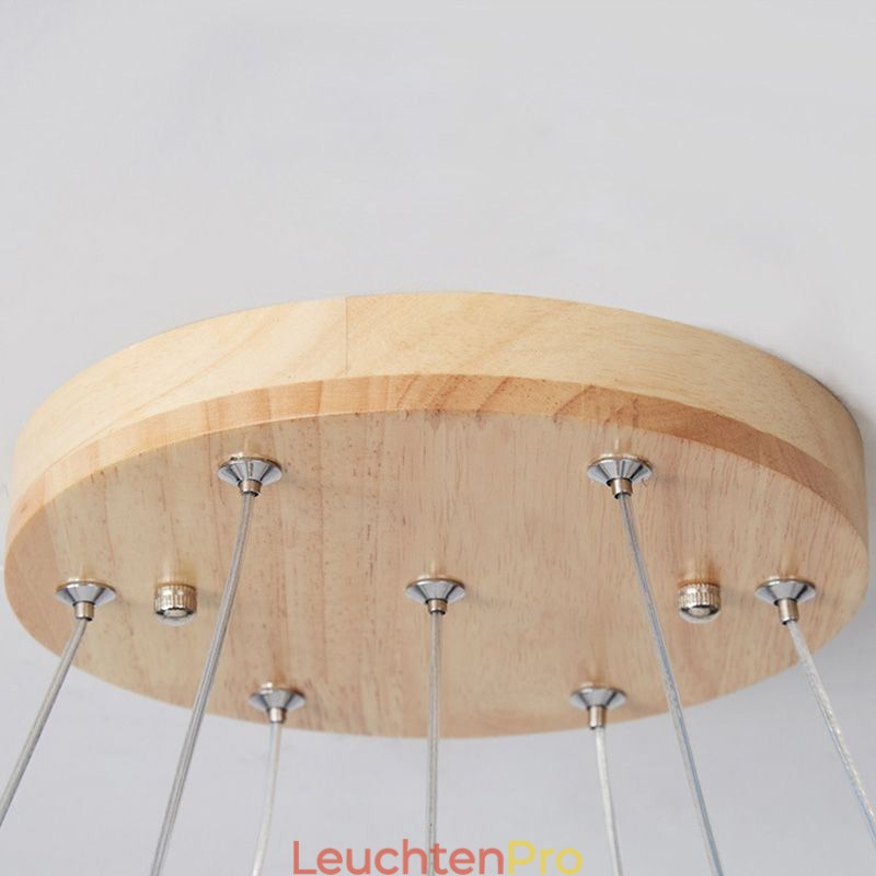 Japanische Holz-Kronleuchter-Molekül-Pendelleuchte