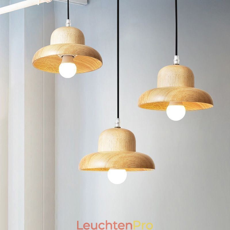 Japanische Holz Pendelleuchte Hut Hängelampe