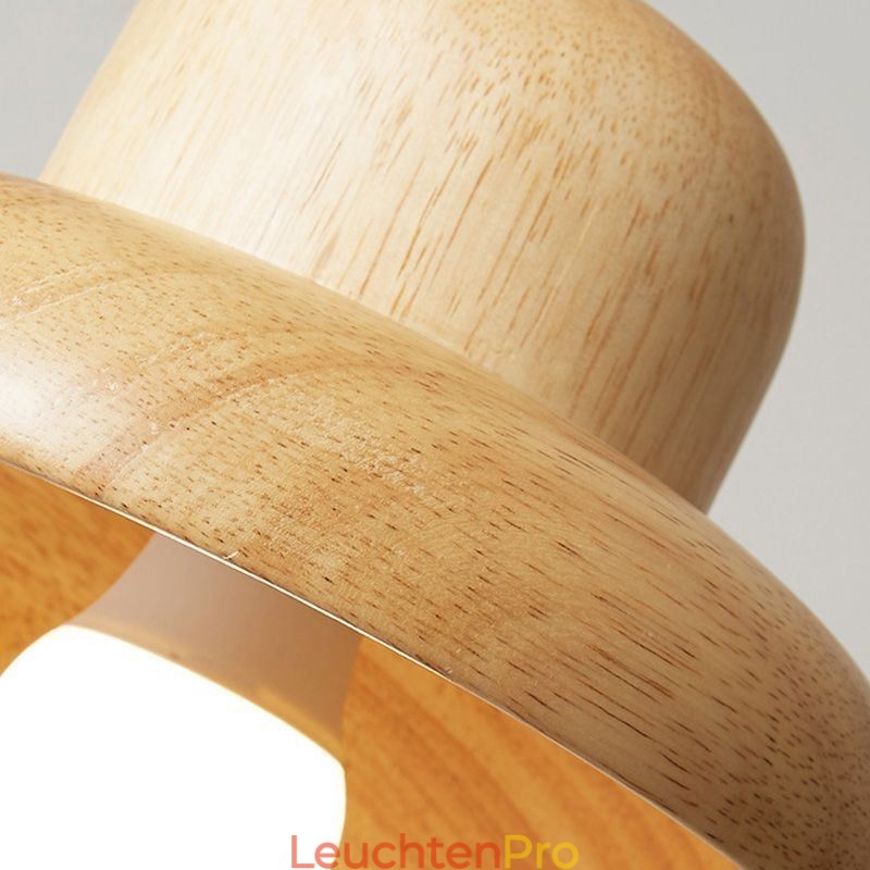Japanische Holz Pendelleuchte Hut Hängelampe