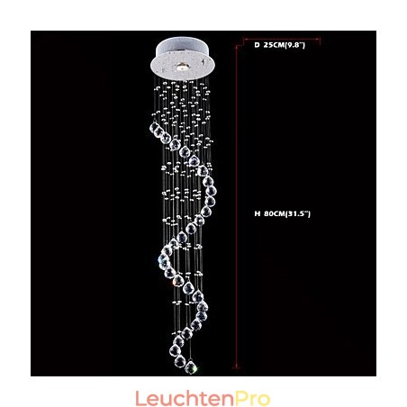 Kristall Pendelleuchte Kronleuchter Beleuchtung 1 Lichter Silber Canpoy Klar K9 Kristall Helix Deckenleuchten H80CM Kristall Pendelleuchte Kronleuchter Beleuchtung 1 Lichter Silber Canpoy Klar K9 Kristall Helix Deckenleuchten H80CM