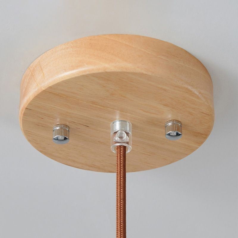 Japanische Holz Pendelleuchte Glas Laterne Hängeleuchte