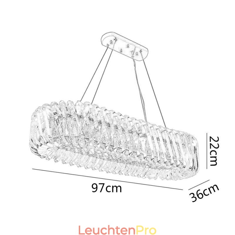 Luxus Glas Pendelleuchte Kronleuchter im europäischen Stil