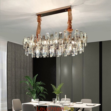 Europäische Glas Kronleuchter Licht Oval Pendelleuchten Europäische Glas Kronleuchter Licht Oval Pendelleuchten