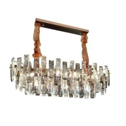Europäische Glas Kronleuchter Licht Oval Pendelleuchten