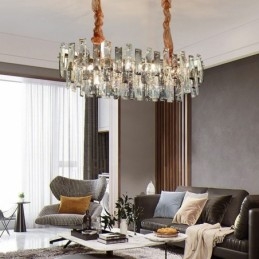 Europäische Glas Kronleuchter Licht Oval Pendelleuchten