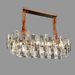 Europäische Glas Kronleuchter Licht Oval Pendelleuchten