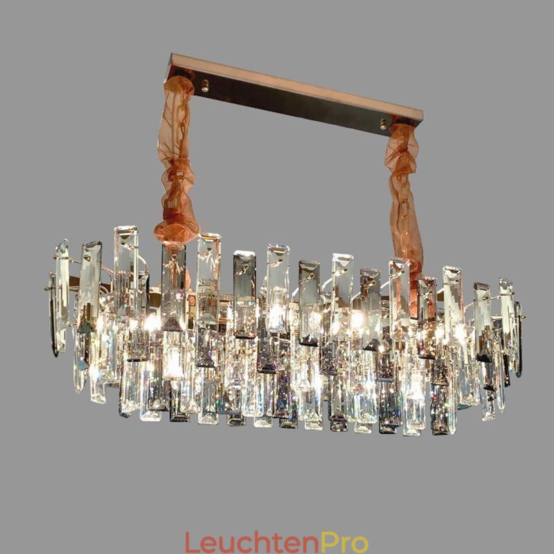 Europäische Glas Kronleuchter Licht Oval Pendelleuchten