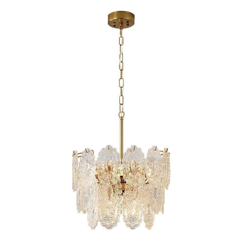 Moderne Glas Pendelleuchte Dekoration Bronze Gold Kronleuchter