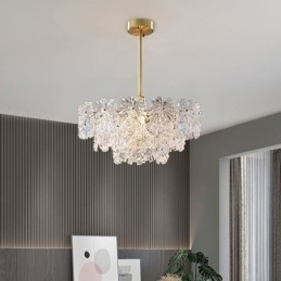 Luxus Anhänger Licht Wohnkultur Glas Kronleuchter Wohnzimmer