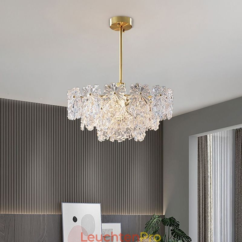 Luxus Anhänger Licht Wohnkultur Glas Kronleuchter Wohnzimmer