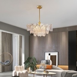 Luxus Anhänger Licht Wohnkultur Glas Kronleuchter Wohnzimmer