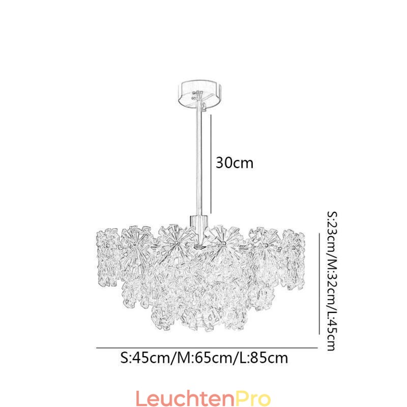 Luxus Anhänger Licht Wohnkultur Glas Kronleuchter Wohnzimmer