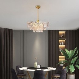 Luxus Anhänger Licht Wohnkultur Glas Kronleuchter Wohnzimmer