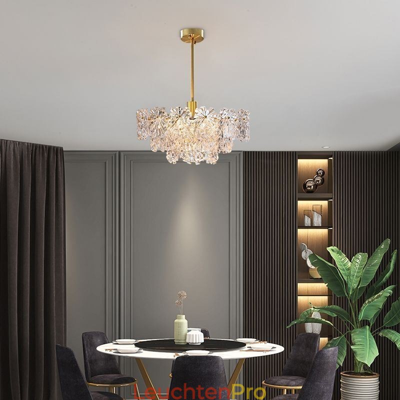 Luxus Anhänger Licht Wohnkultur Glas Kronleuchter Wohnzimmer