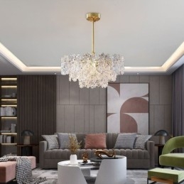 Luxus Anhänger Licht Wohnkultur Glas Kronleuchter Wohnzimmer
